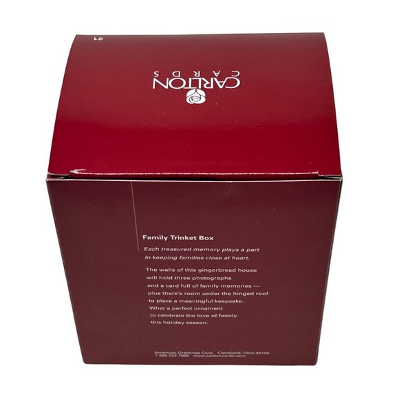 Gingerbread House Ornament/Trinket Box & Photo Holder 2005 by Carlton Cards - Picture 14 of 14